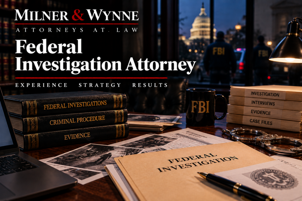 Federal Investigation Attorney — Milner & Wynne Criminal Defense Attorneys Federal Investigation Attorney